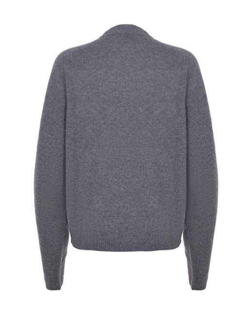 Alysi Gray Long Sleeve Crewneck Jumper