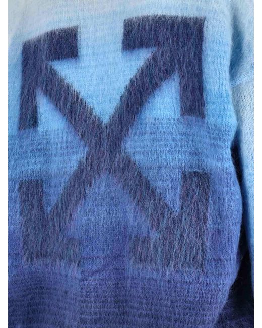 Off-White c/o Virgil Abloh Blue V-Neck Button-Up Cardigan for men