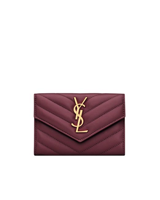 Saint Laurent Purple Cassandre Wallet