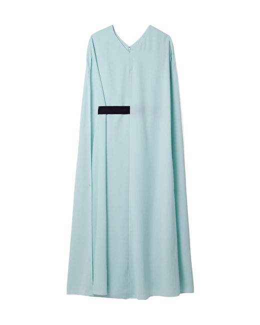 Roksanda Blue Belted Cape-Effect Crepe Midi Dress