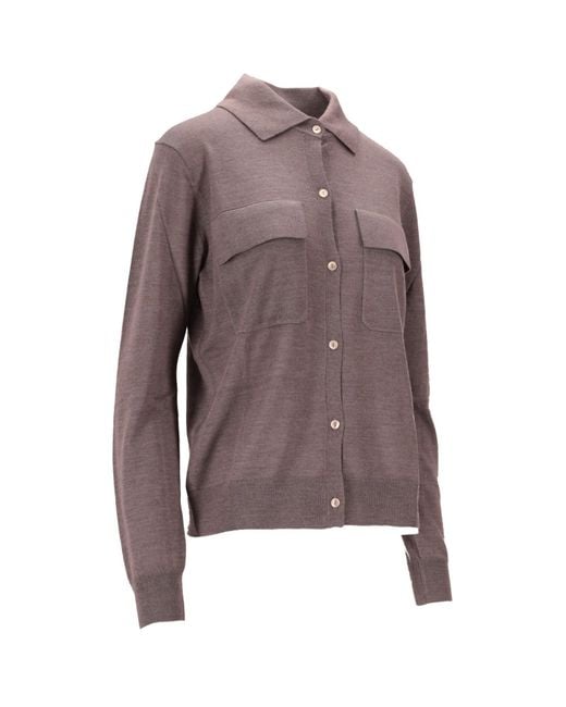 P.A.R.O.S.H. Brown Pocket Cardigan