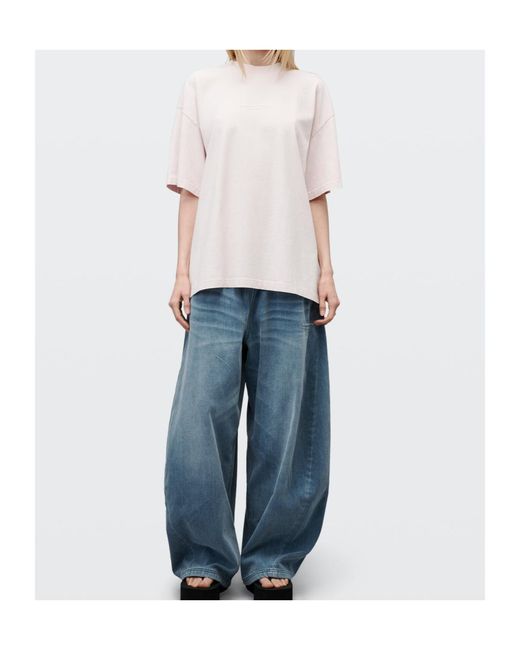 Alexander Wang White Logo-Print Short-Sleeve T-Shirt