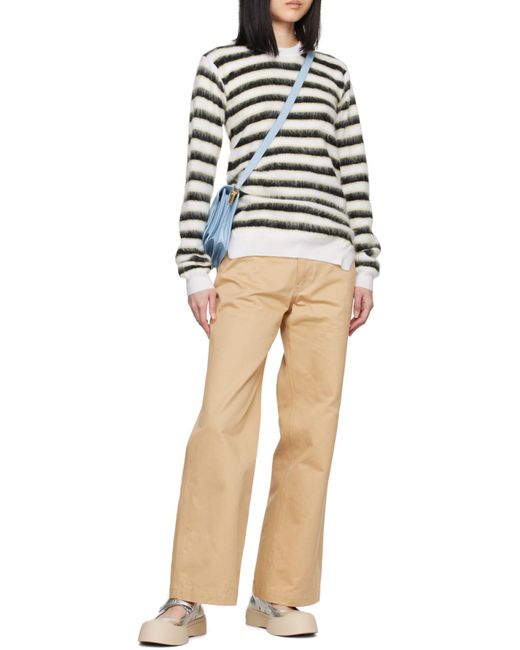 Marni Black Striped Crewneck Jumper
