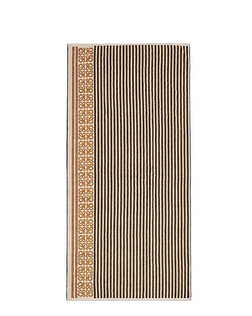 Loewe White Striped Rectangular Towel