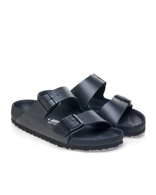 Birkenstock Blue Arizona Eva Double-Buckle Slides for men