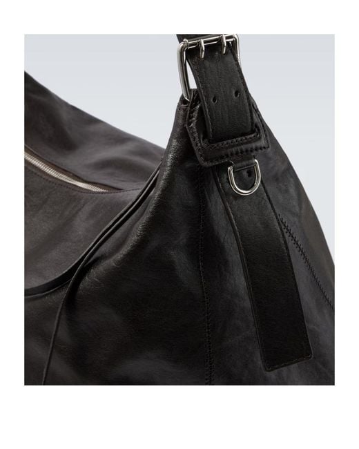 Lemaire Black Belted Shoulder Bag for men