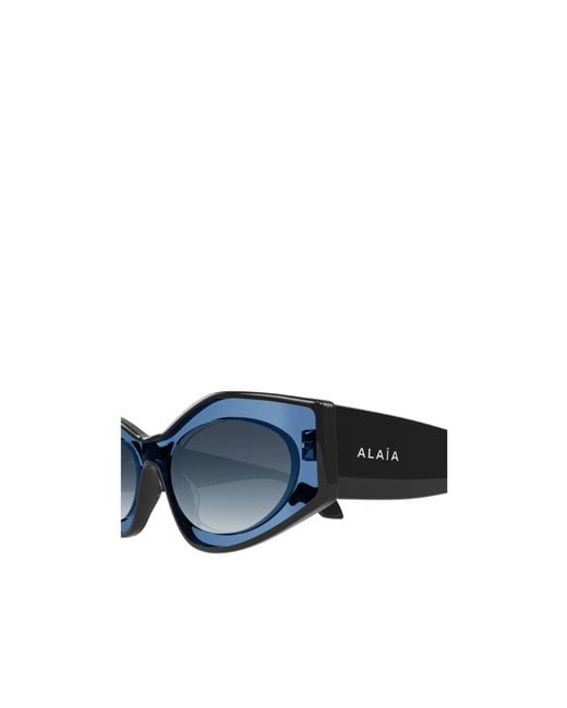 Alaïa Blue Alaïa Oval Frame Sunglasses