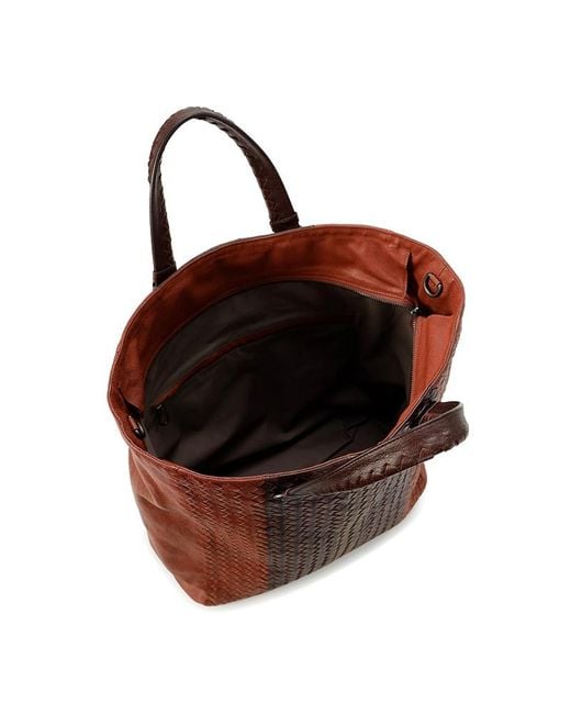 Bottega Veneta Brown Logo Handbag