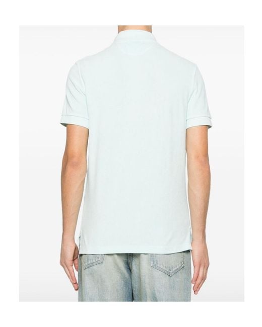 Tom Ford Blue Short Sleeved Towelling Polo Shirt for men