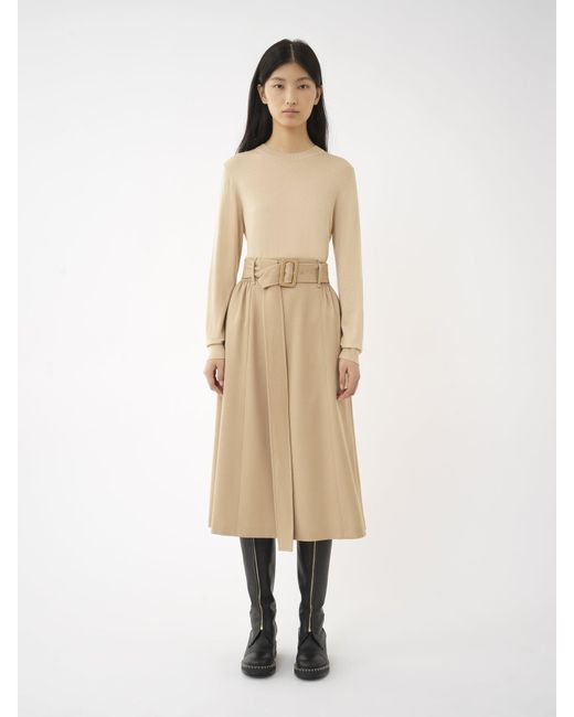 Chloé Natural Chloé Crewneck Knitted Jumper