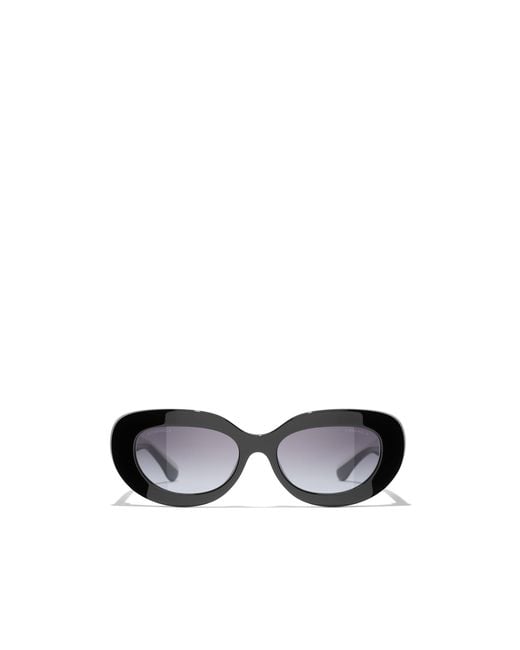 Chanel White Full Frame Sunglasses