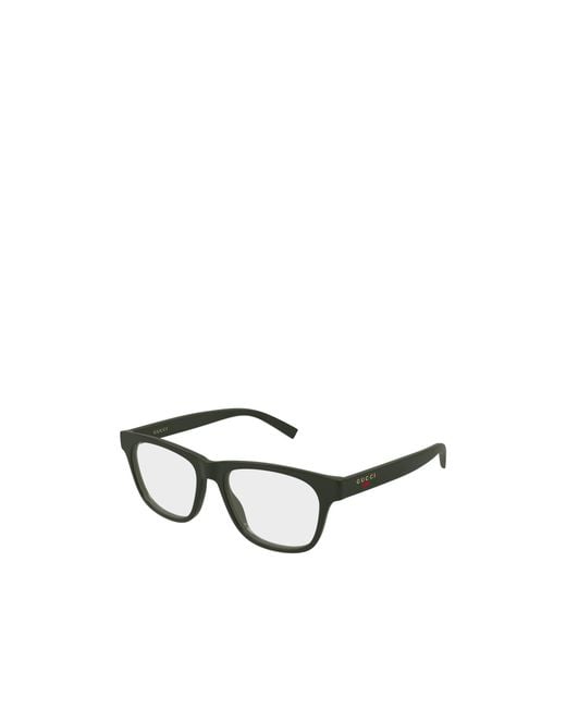 Gucci White Eyewear Square Frame Glasses for men