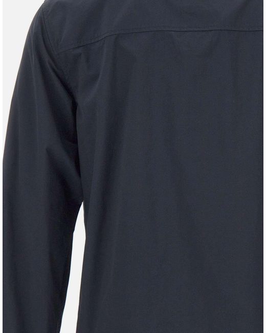 Woolrich Blue Zip-Front Shirt Jacket for men