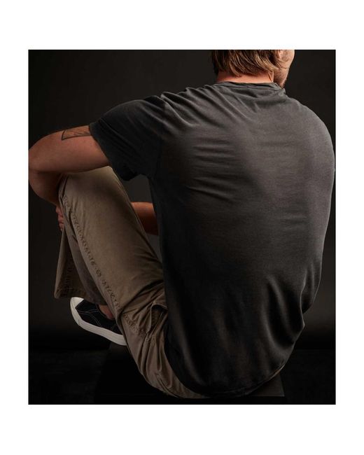 James Perse Black Clear Jersey Crewneck T-Shirt for men