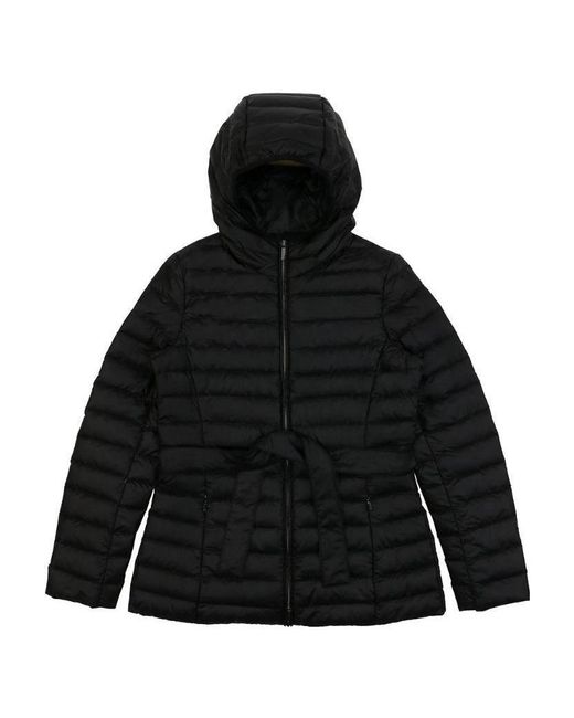 Weekend by Maxmara Black Hooded Quilted Down Jacket