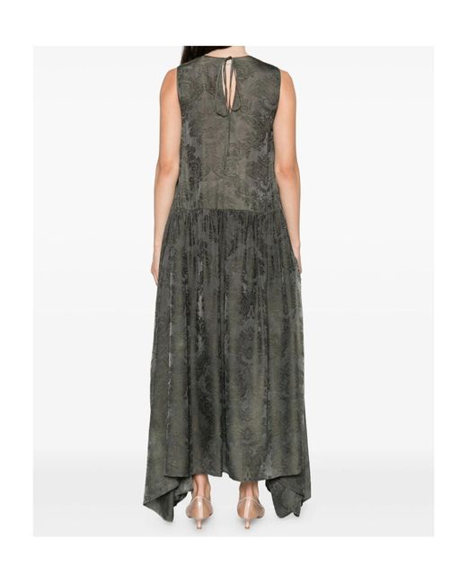 Uma Wang Gray Round Neck Dress