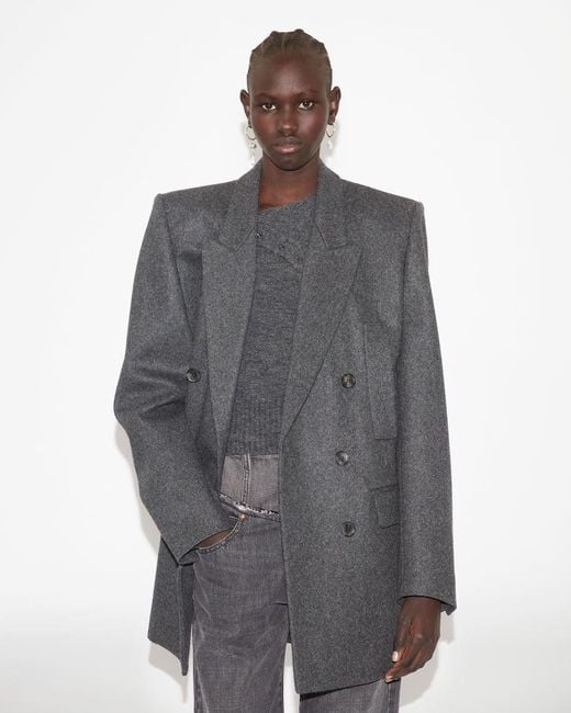 Isabel Marant Black Double-Breasted Tailored Blazer