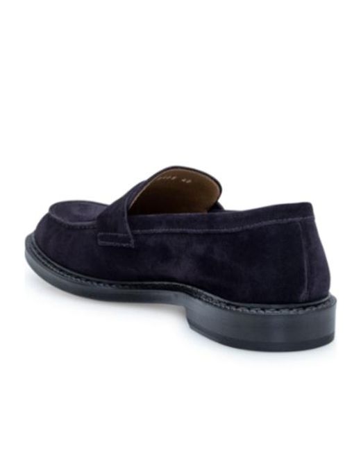 Doucal's Blue Penny Slip-On Loafers for men
