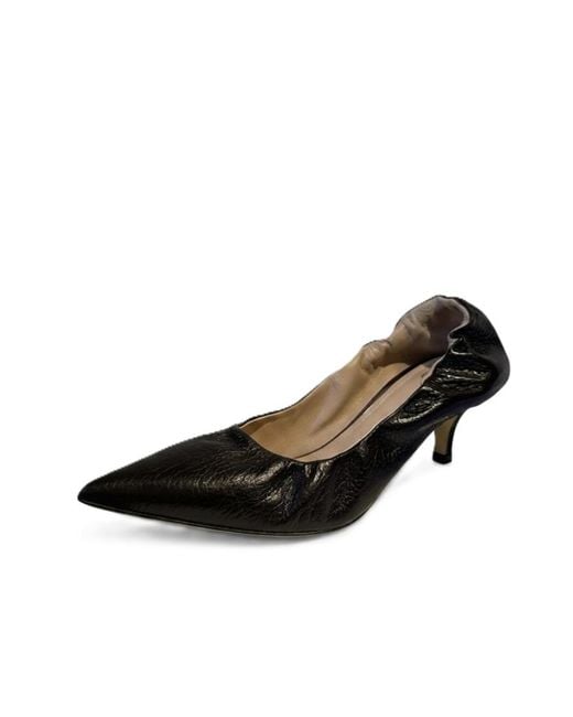 P.A.R.O.S.H. Black Pointed-Toe High Heels