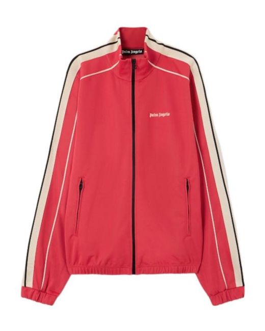 Palm Angels Red Zipped Logo Jacket for men