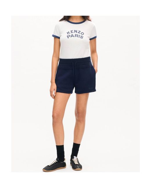 KENZO White Logo Printed Crewneck T-Shirt