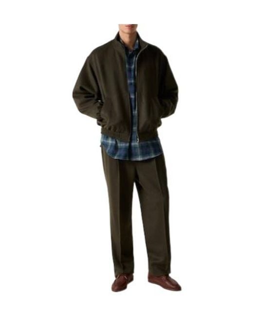 Auralee Green Soft Camel Hair Jacket for men