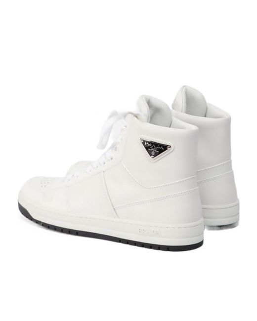 Prada White High-Top Leisure Sneakers