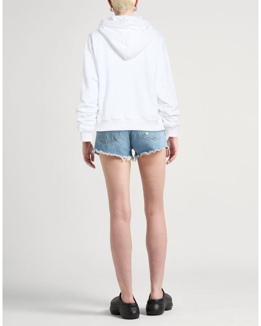 DIESEL White Hooded Track Jacket