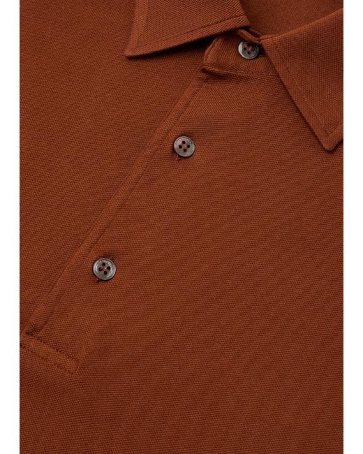 Loro Piana Brown Brenna Polo Shirt for men