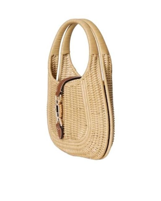 Gucci Natural Jackie 1961 Wicker Medium Bag