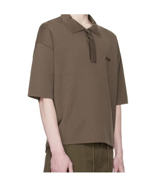 Entire studios Brown Ss Club Oversized Polo Shirt for men
