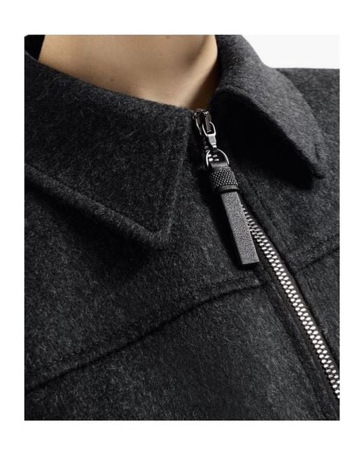 Brunello Cucinelli Black Collared Long-Sleeved Casual Jacket