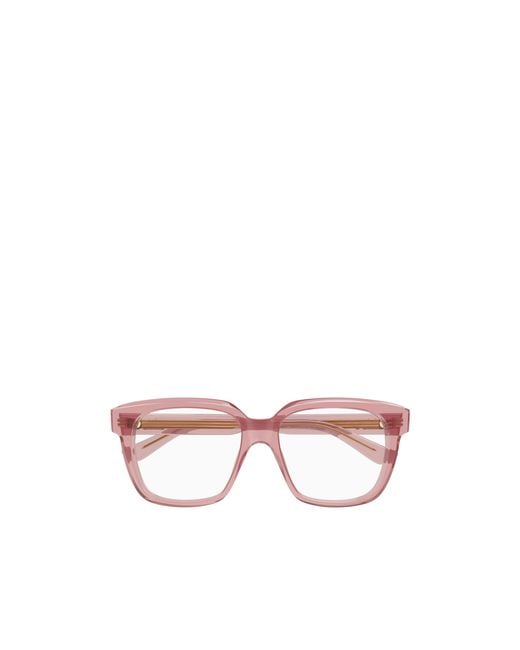 Chloé Pink Chloé Eyewear Square Frame Glasses