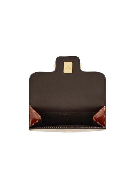Ferragamo Brown Gancini Compact Wallet