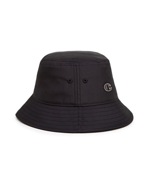 Rick Owens Black X Champion Joint Embroidered Logo Wide-Brimmed Hat for men