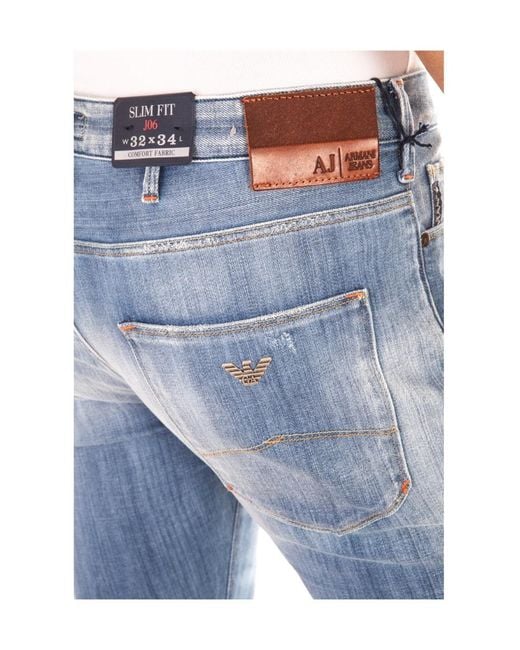 Armani Jeans Blue Straight Jeans for men