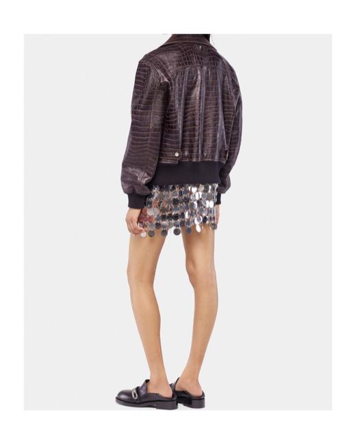 Rabanne Gray Rabanne Disc Mini Skirt