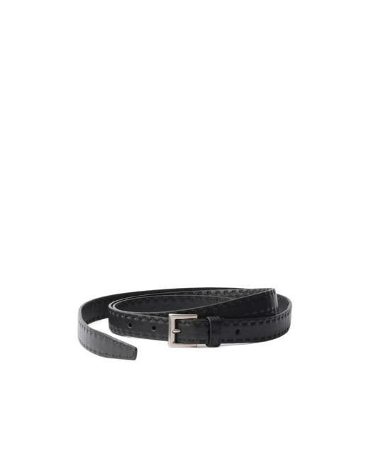 Prada White Antiqued Leather Belt for men