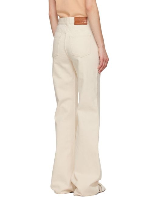 Chloé White Chloé High-Waisted Flared Jeans