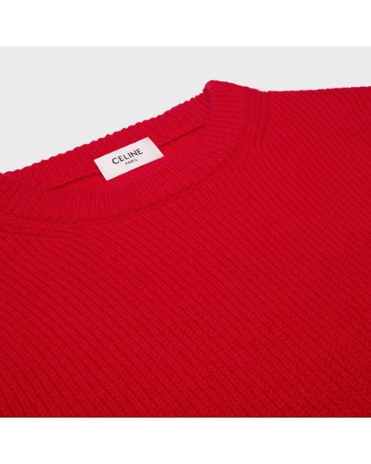 Céline Red Crewneck Sweater