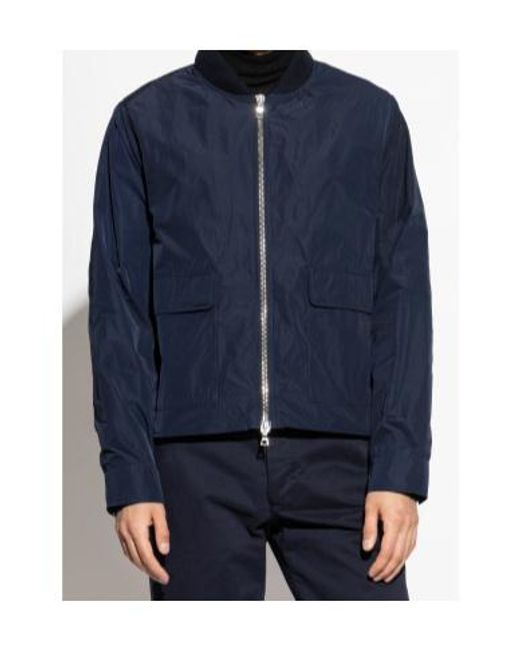 Officine Generale Blue Officine Générale Zip-Front Bomber Jacket for men