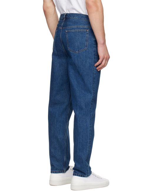 A.P.C. Blue Straight-Leg Slim-Cut Jeans for men