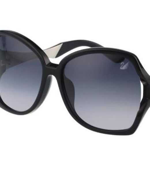 Swarovski Blue Polygonal Sunglasses