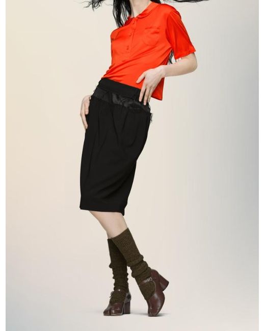 Maison Margiela Black Anonymity Of The Lining Skirt