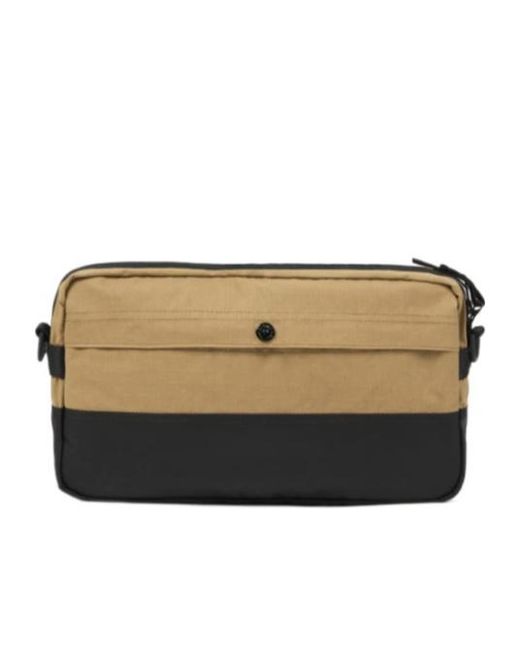 Stone Island Black Logo-Patch Cross Body Bag for men