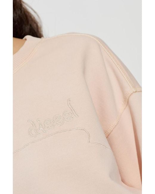 DIESEL Natural F Crew Logo Sweatshirt