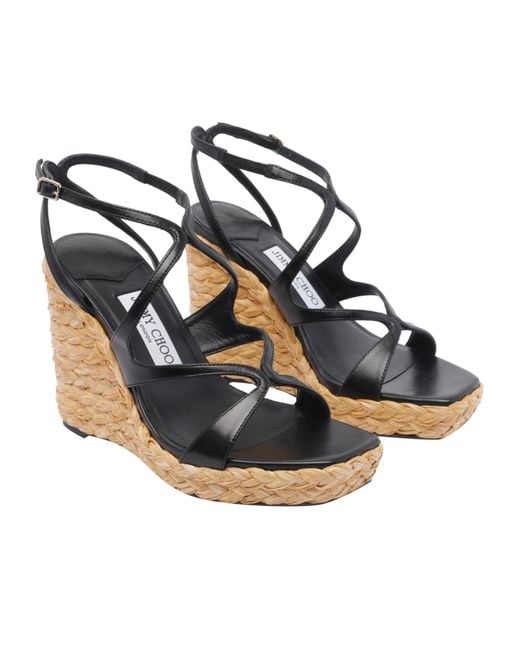 Jimmy Choo Metallic Ayla 110 Wedge Sandals