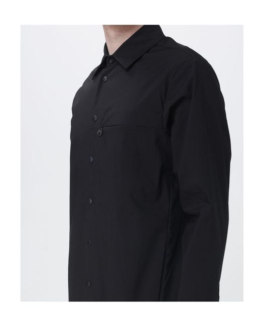 Aspesi Blue Peak Collar Long Sleeve Shirt for men