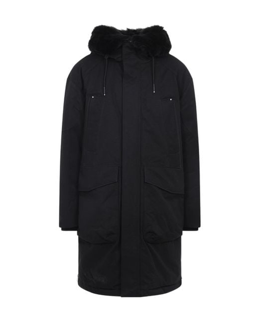 Moose Knuckles Black Dawson Hooded Parka for men