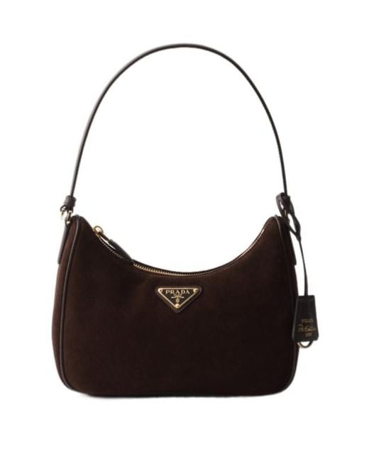 Prada Black Re-Edition 2005 Suede Mini-Bag